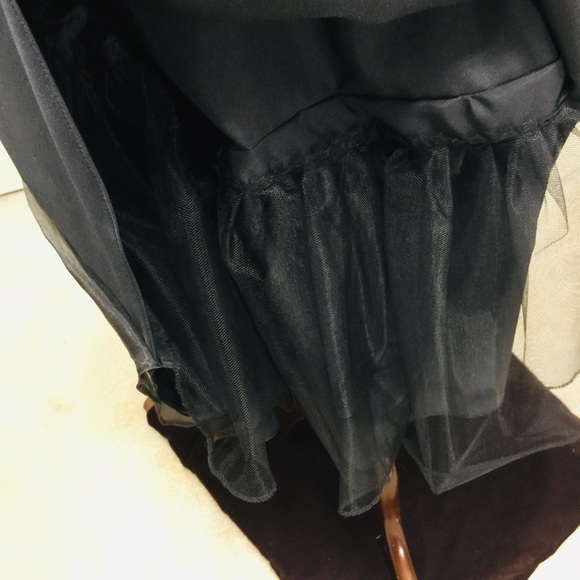 Bari Jay Black Strapless Cocktail Length Dress 6 - Picture 4 of 7